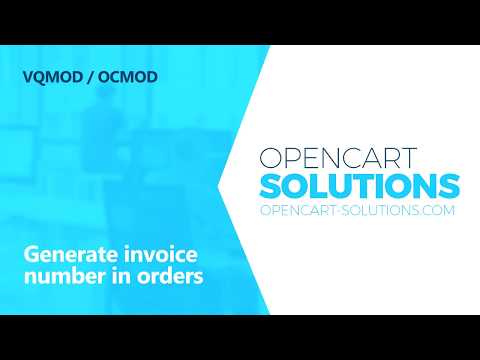 OPENCART-SOLUTIONS | Generate invoice number in orders