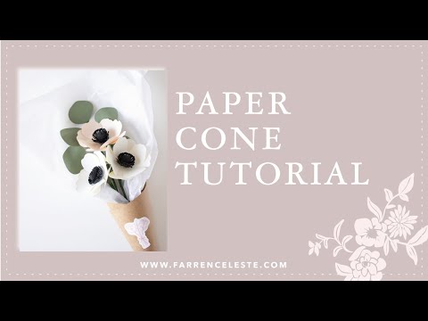 How to make a Flower Bouquet with Paper EASY Paper Cone Tutorial