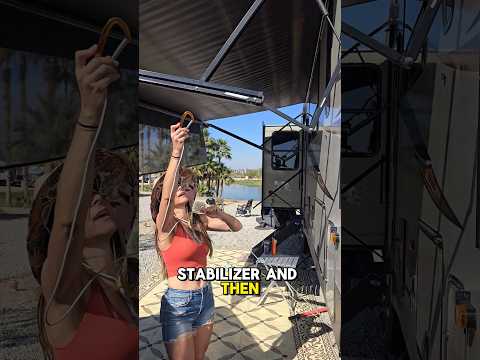 RV Awning Tie Down: Cheap Hack