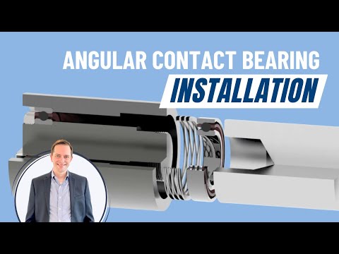 Part of a video titled Angular Contact Bearing Installation Tutorial - GMN Bearing USA