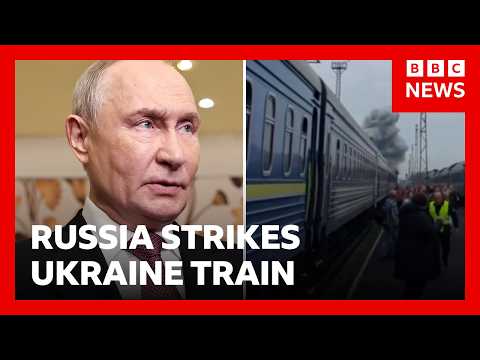 Russia hits train in Ukraine after Boris Johnson, top European officials leave station | BBC News