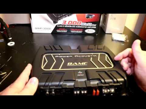 Power Acoustik BAMF1.3000D Amp Dyno and Unboxing