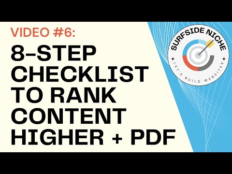 VIDEO 1 Getting Started Guide 5 Step Surfside Niche Website Strategy