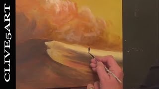 Sunlight Across the Desert, Acrylic painting ,clive5art