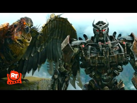 Transformers: Rise of the Beasts (2023) - Optimus Kills Airazor Scene | Movieclips