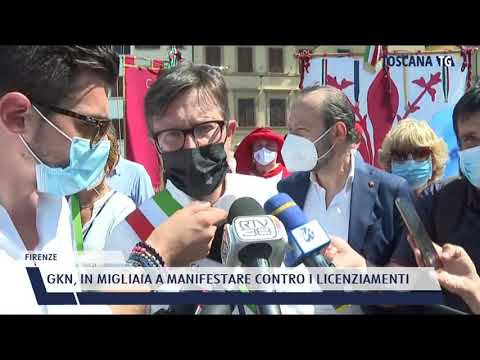 2021-07-19 FIRENZE - GKN, IN MIGLIAIA A MANIFESTARE CONTRO I LICENZIAMENTI