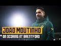 Moutinho reacts to his goal and victory at Brentford