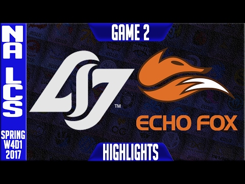 CLG vs Echo Fox Game 2 - NA LCS W4D2 Spring 2017 - CLG vs FOX G2