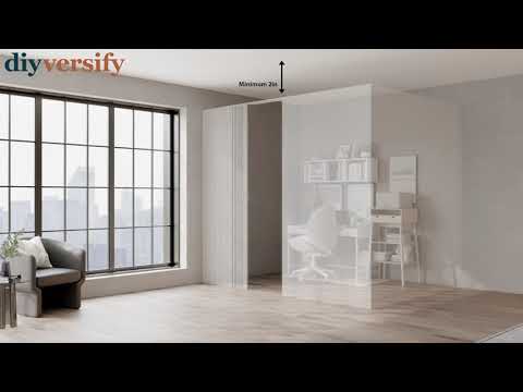 Mounted L-shaped Temporary Partition Wall w/ Door Assembly Video