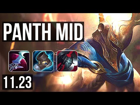 PANTHEON vs AKALI (MID) | 900K mastery, 9/4/11, Dominating, Rank 12 Panth | BR Master | 11.23