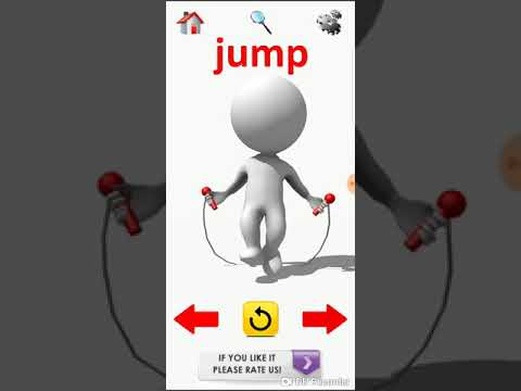 3D Action Words Flashcards | Action Verbs | Learn English | Kids App