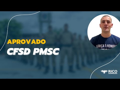 Inspire-se com o aprovado no concurso CFSd PMSC - Matheus