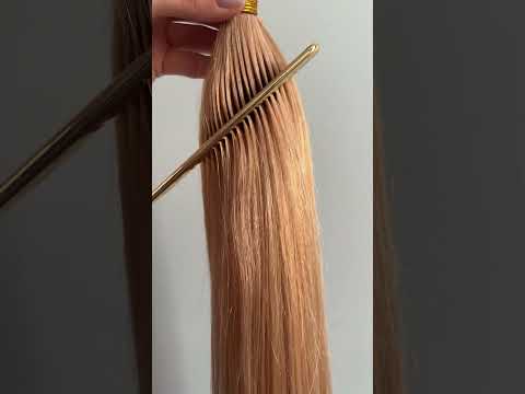 Волосся для гарячого нарощування на капсулах, 55 см, 200 пасм, темний блонд (№27) video