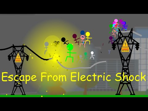 marble race  : Escape From The Electric Shock - Survival Marble Race In Algodoo