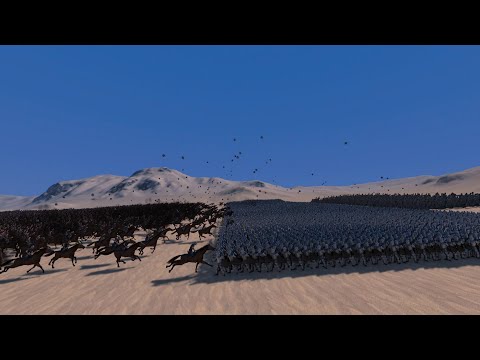 10,000 HEAVY KNIGHTS + 250 CATAPULTS VS 5,000 CAVALRY - UEBS - Ultimate Epic Battle Simulator