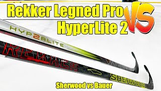 Sherwood Rekker Legend Pro vs Bauer Hyperlite 2 hockey stick review - Connor Bedard stick of choice