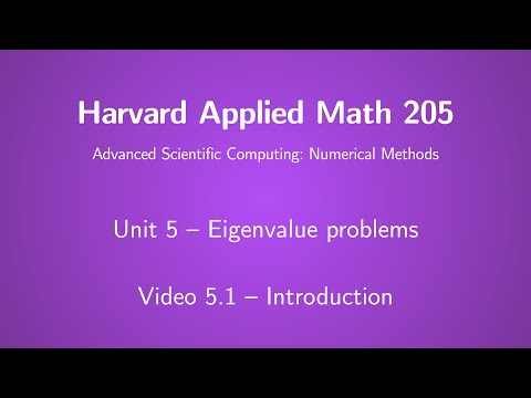 Harvard AM205 video 5.1 - Introduction to eigenvalue problems