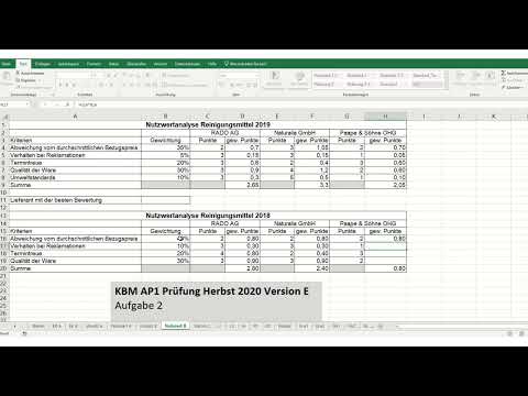 KBM AP1 Prüfung Herbst 2020 Version E Aufgabe 2