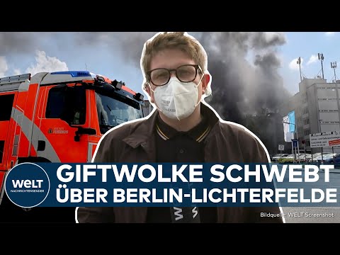 Video Thumbnail: BERLIN: Giftige Rauchwolke schwebt über Lichterfelde – Feuerwehr lässt Fabrik kontrolliert abbrennen