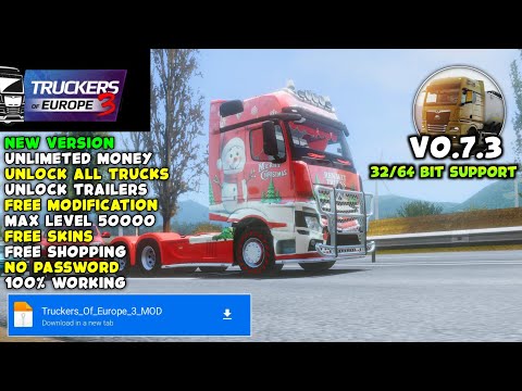 Truckers Of Europe 3 MOD APK v0.7.3 | Unlimited Money | Unlock All Trucks | Max Level & exp 60000