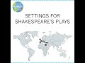 Settings for Shakespeare's plays! #map #shakespeare #play #location #youtubeshorts