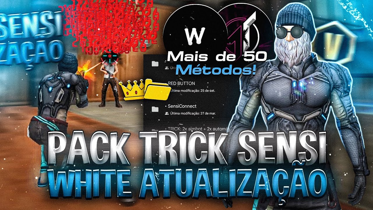 Saiu! 🥇 PAINEL EXTERNAL + PACK da TRICK SENSI - WHITE FF ATUALIZADOS pra [ ANDROID e IPHONE ] 📲🍓