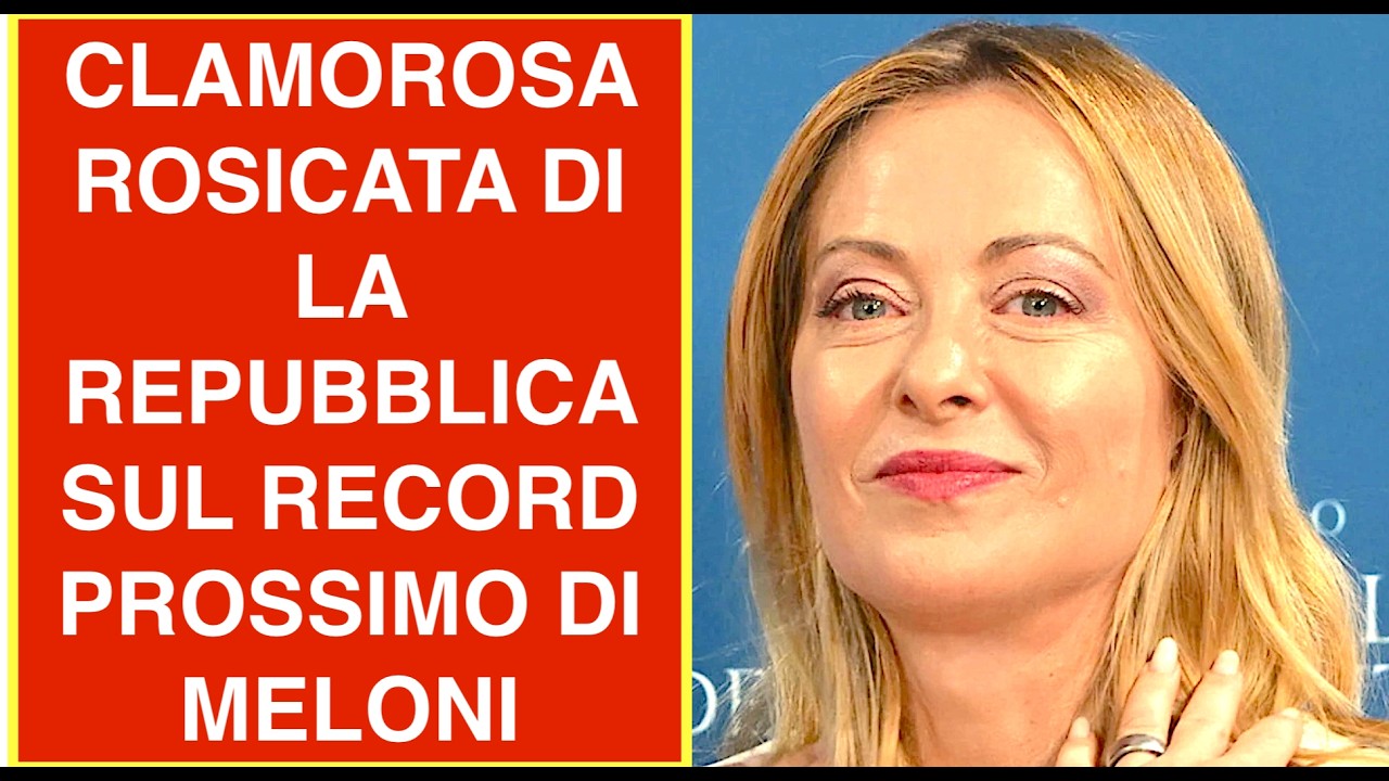 CLAMOROSA ROSICATA DI LA REPUBBLICA SUL RECORD PROSSIMO DI MELONI IL 4 SETTEMBRE