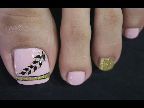 DISEÑO DE UÑAS PARA PIES ESPIGAS CON FRANCES FACIL DE HACER – FRENCH NAIL ART – NLC