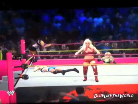 WWE'12 Maryse & Layla w/ Michelle Mccool vs Kelly Kelly & Eve w/Beth Phoenix