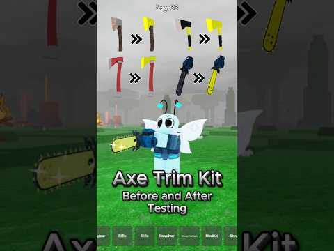 Axe Trim Kit Before After Test 🪓 99 nights in the forest #99nightsintheforest #99nights #roblox