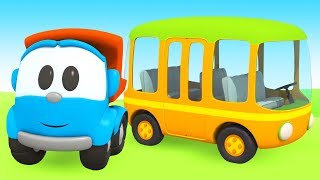 Leo the Truck and the Yellow School Bus: A Cartoon for Children