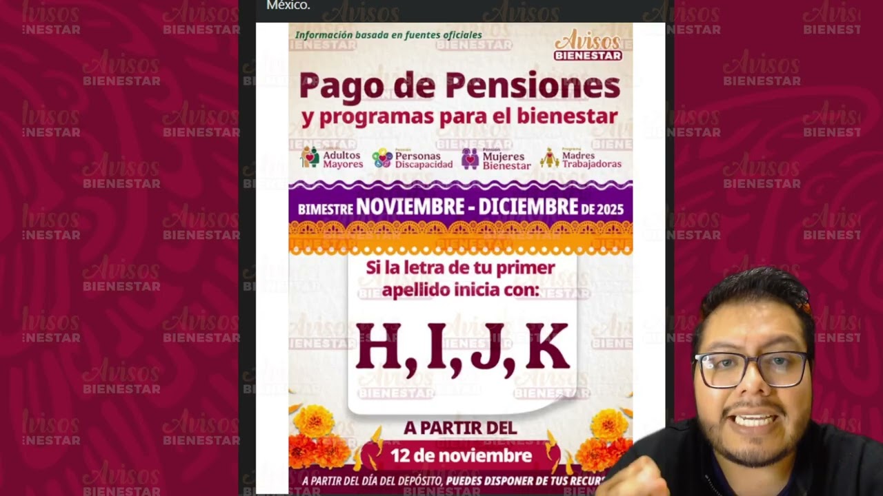 Hoy 12 de noviembre a esto adultos mayores y mujeres de 63 y 64 años les toco pago pensión bienestar