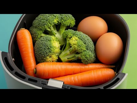 Air Fryer Recipe, Just Add Eggs To Broccoli, Healthy Breakfast Idea, Budget-Friendly Breakfast Bites