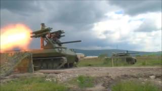 РУССКИЙ РОБОТ ''УРАН 9'' В СИРИИ ПРОВЕРКА БОЕМ ! боевые роботы россии в сирии ор