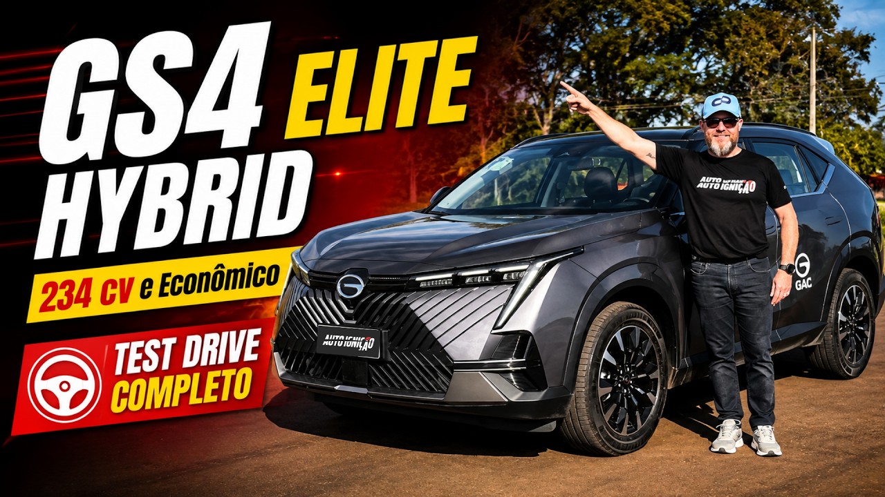 GAC GS4 ELITE HYBRID - Test Drive Completo! 234 cv, Consumo, Desempenho na Cidade e Rodovia!