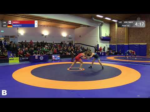 BRONZE WW - 76 kg: E. WIEBE (CAN) v. F. RAEDELT (GER)