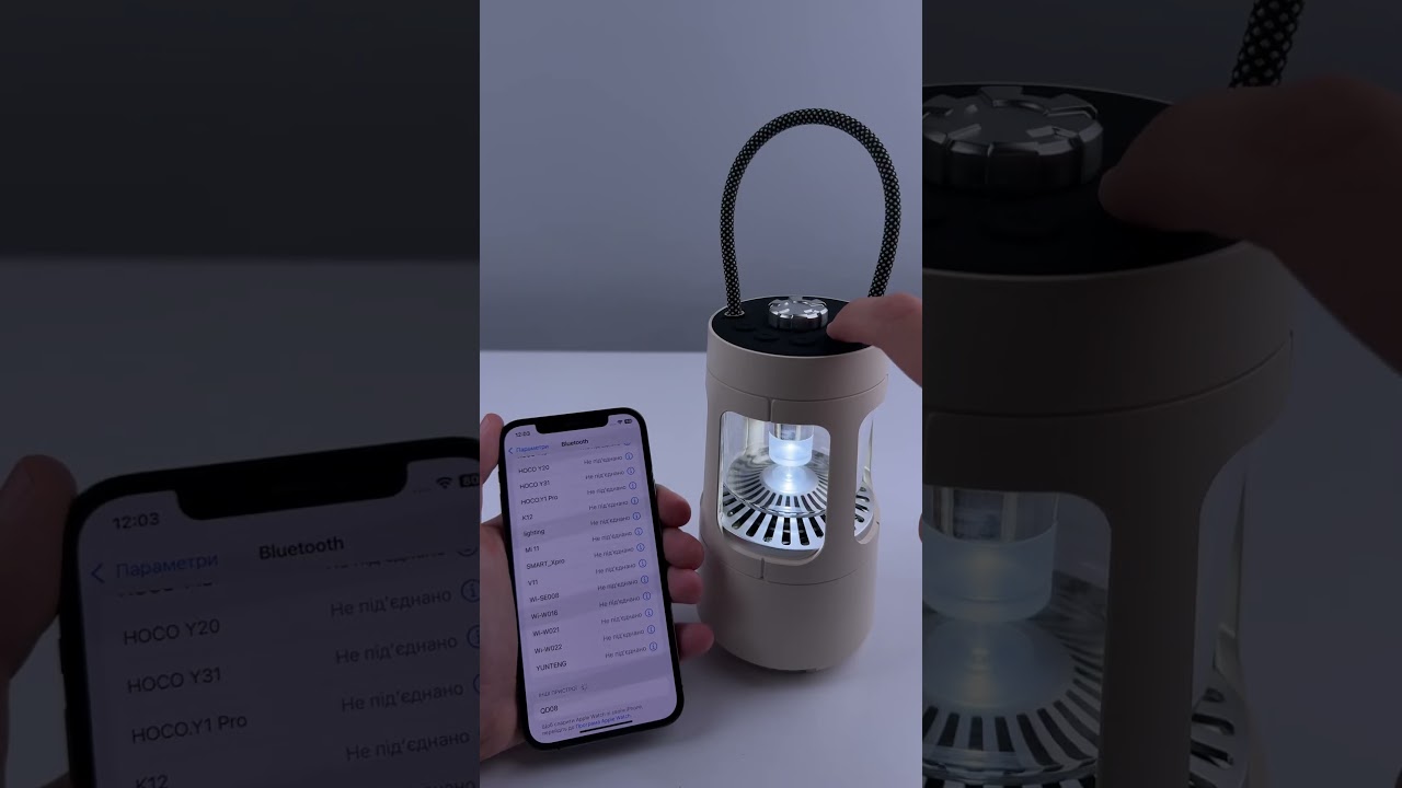 Кемпинговый фонарь аккумуляторный QD08 2in1 + Bluetooth колонка