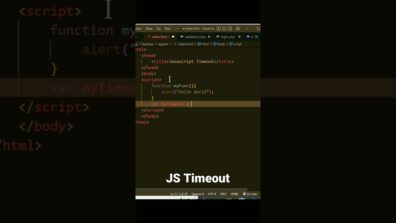 JS Timeout | JavaScript setTimeout | js timeout function | settimeout react js