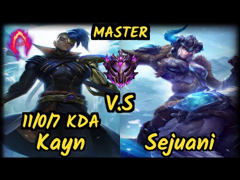 KAYN vs SEJUANI - 11/0/7 KDA JUNGLE GAMEPLAY - EUW Ranked MASTER