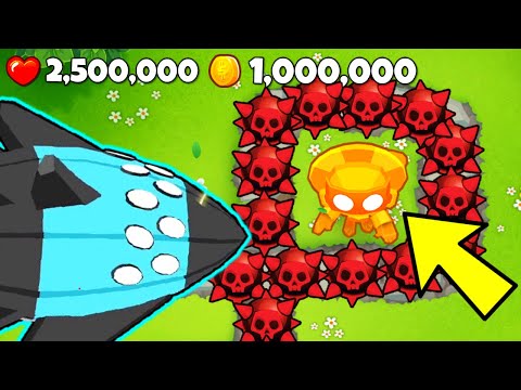 *NEW* Boss Bloon VS RANDOM PROJECTILES Mod! $1,000,000 INSANE LUCK! (Bloons TD 6)