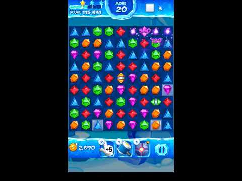 Jewel Pop Mania:Match 3 Puzzle Level 133 ( Ice Cream Town Episode ) - Walkthrough ( No Booster )