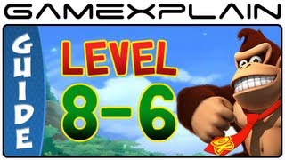 Donkey Kong Country Returns 3D: Moving Melters 8-6 (Puzzle Pieces, KONG Letters Guide, Walkthrough)