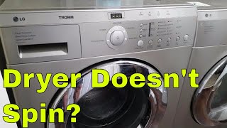 LG Dryer Doesn't Spin — SOLVED: Diagnosis, Disassembly, Tips, Tricks, Replacing Motor