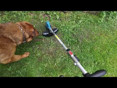 Makita DUR190LZX3 Akumuliatorinė žoliapjovė/trimeris, 18V Li-ion, BL-motor, 3-greičiai, 300mm, 3,2kg Be akumuliatorių ir kroviklio! video