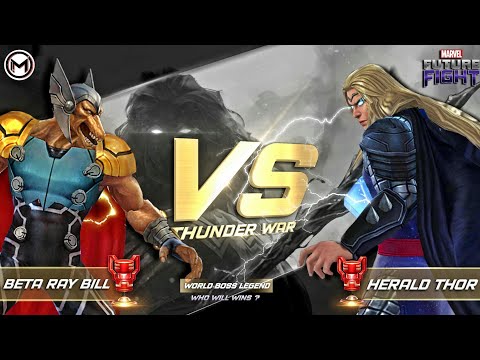 Herald Thor VS BRB WBL Knull Battle Damage Comparison Who Will Win ? - Marvel Future Fight (Sub Eng)