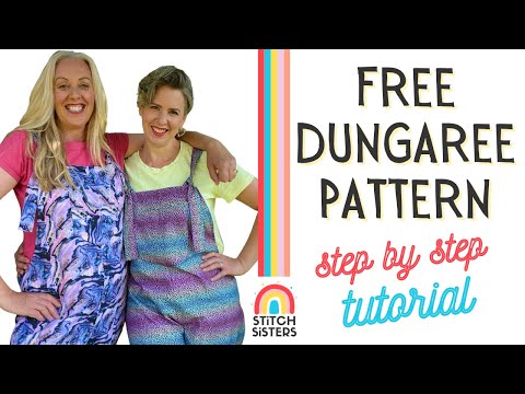 How To Make Dungarees | Easy Free Dungaree Pattern | DIY Overalls Tutorial