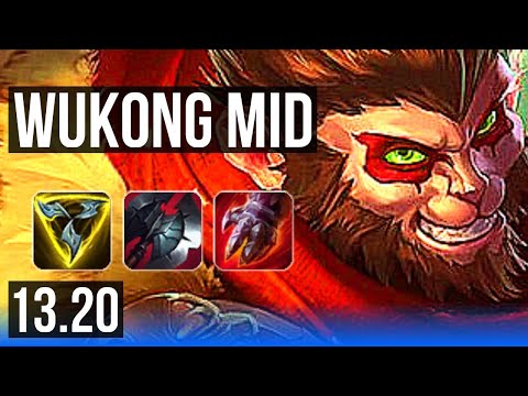 WUKONG vs AURELION SOL (MID) | 11/1/9, 1.6M mastery, Legendary, 700+ games | KR Grandmaster | 13.20