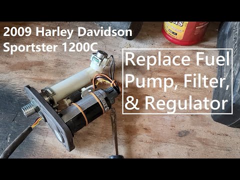 How to install fuel pump, regulator, and filter on a 2009 Harley Sportster 1200 Fuel Injected