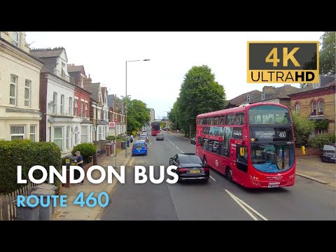 London Bus Ride, Route 460 : VWH1412, Double Decker, 4K Virtual Tour