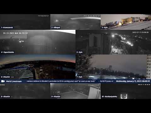 Live views from Ukraine 01/10/2023 C - Kramatorsk, Kharkiv, Kyiv, Zaporizhzhia and other cities